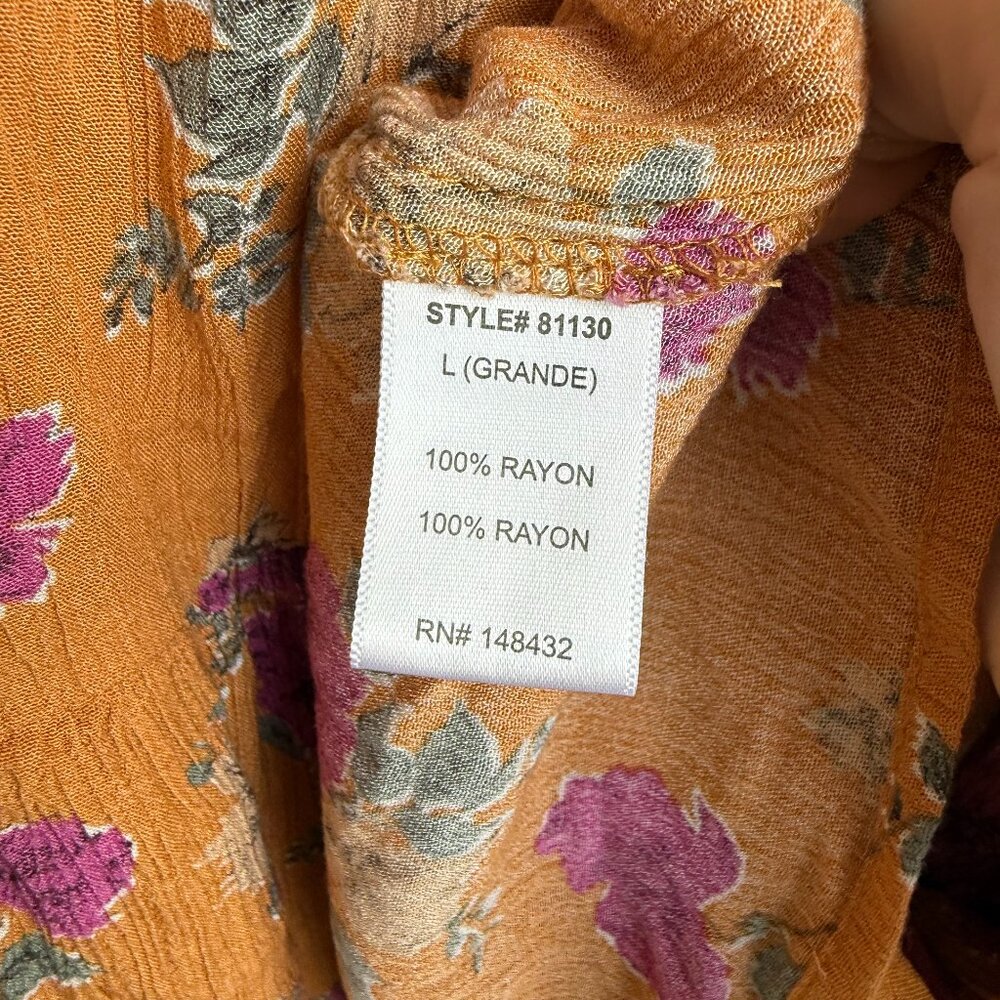 EUC Floral Mustard Mini Dress - Picture 7 of 7